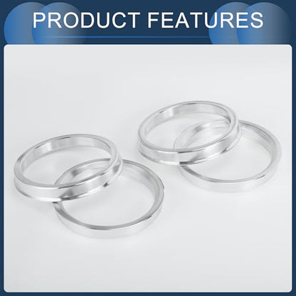 Hub Centric Rings, 60.1mm ID to 70.1mm OD Vehicle Wheel Hubrings Aluminum Alloy, 4 Pcs - size: 60.1mm to 70.1mm