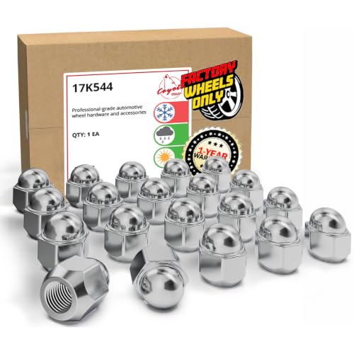 Wheel Accessories Parts 20 Pcs M12x1.25 12x1.25 Thread OEM Style Lug Nuts 1.2" Long Chrome 3/4" 19mm Hex Fits Subaru Crosstrek Forester WRX Outback ｜ SU003-04733 ｜ 611-076 - color: Chrome, size: 20 Pcs, style: Factory Style