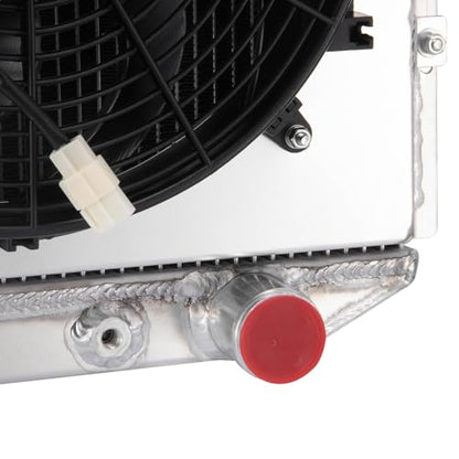 3 Row Radiator & Fan Shroud For Ford Mustang 64-66 Falcon 1960-65 - size: 3 Row Radiator+Shroud Fan