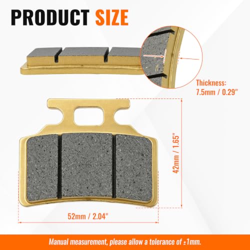 Minho Motorcycle Front Disc Brake Pads Compatible with Chinese GY6 Scooter JOG Taotao 150 long style go kart Gy6 49cc 50cc 125cc 150cc 200cc 250cc ATV Dirt Bike Pit Bike Roketa TaoTao Baja Sun - style: 011