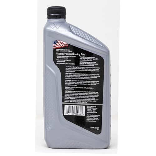 Valvoline Power Steering Fluid, Maintains Performance & Condition, Prevents Squealing, Inhibits Wear & Oxidation, Meets GM 1050017, Chrysler 5931 & Ford M2C195-A, 32oz - size: 32 fl oz