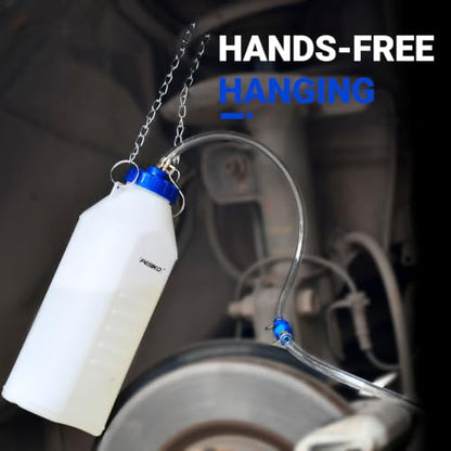 1L Brake Bleeder Bottle One Way Check Valve, Brake Fluid Bottle Blue - color: Blue