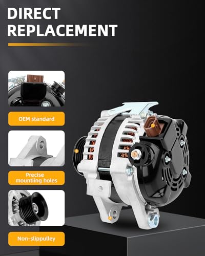 OCPTY Alternator for Toyota for Camry 2002-2006,for RAV4 2001-2005 - size: 100AMP, style: for Toyota Camry 2002-2006,for RAV4 01-05