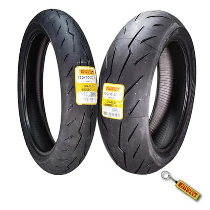 Pirelli Diablo Rosso IV Front & Rear Tire Set 110/70 ZR 17 & 200/55 ZR 17 - size: 110/70 ZR 17; 200/55 ZR 17