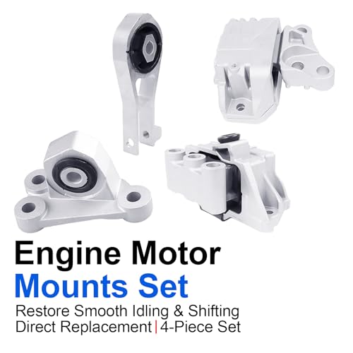 4PCS Engine Mount Set fit for 16-17 Fiat 500X, 15-17 Renegade 2.4L - size: 2015-2017 Renegade