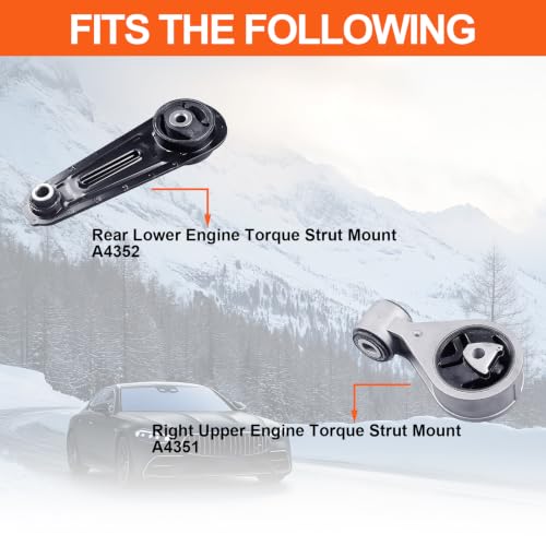 Engine Motor Mount Compatible with Ni-ssan Rogue 2008-2013 L4 2.5L,Ni-ssan Rogue Select 2014-2015 L4 2.5L,Nissan Sentra 2007-2010 L4 2.5L,Replacement for A4351 A4352 - size: 08-13 Nissan Rogue /14-15 Rogue Select L4 2.5L