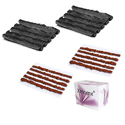 20 pcs for 2 Sizes Bike Tubeless Tire Repair Kit Strips Rope Refills Plugs 1.5 mm 3.5 mm Emergency Puncture Flat for Road Bikes Mountain Bikes