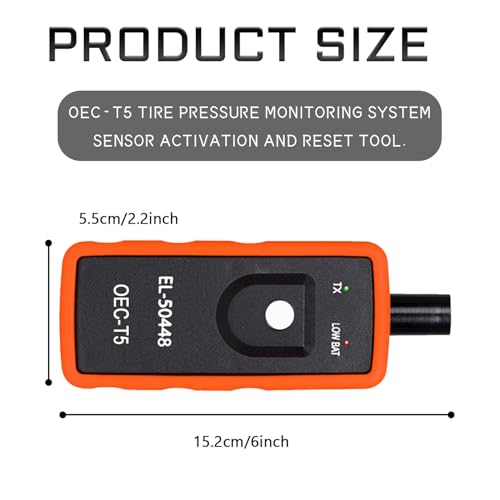 EL-50448 TPMS Relearn Tool, Tire Pressure Monitor Sensor Activation Reset Tool OEC-T5 for Most Series Vehicles OEC-T5 TPMS System Programming Training Activation Tools (Orange)