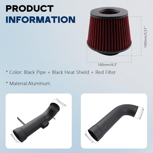 Cold Air Intake Compatible With 2012+ BMW F22/F30/F32 125i/228i/320i/328i/428i N20 N26 2.0T - size: For 2012+ BMW F22/F30/F32