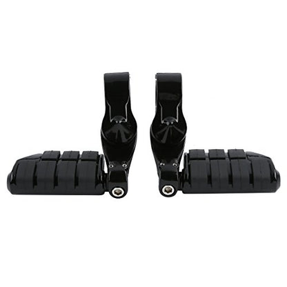 TCT-MOTORPARTS 1 1/4" Black Highway Engine Crash Bar + Footpegs Fit For Harley Touring Road Street Electra Glide Ultra FLHT FLHX FLHR Road King 2009-2024 - color: Black Engine Crash Bar+Footpegs #1