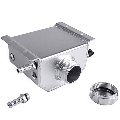 Universal 1L Coolant Overflow Tank, Aluminum Coolant Reservoir Tank, Black - size: 1L-Silver