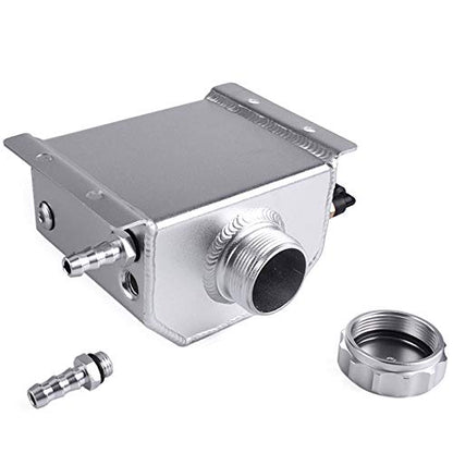 Universal 1L Coolant Overflow Tank, Aluminum Coolant Reservoir Tank, Black - size: 1L-Silver