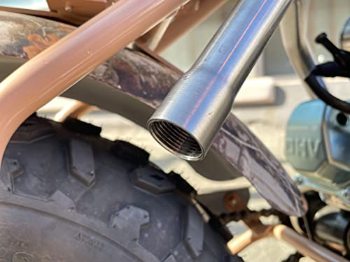 Upgrade Exhaust Pipe With Female Threaded For Coleman Powersports CT200U,CT200U-EX,BT200X,For Predator 212cc 196cc Go Kart& Mini Bike, For Honda GX160,GX200 Sliver - size: silver
