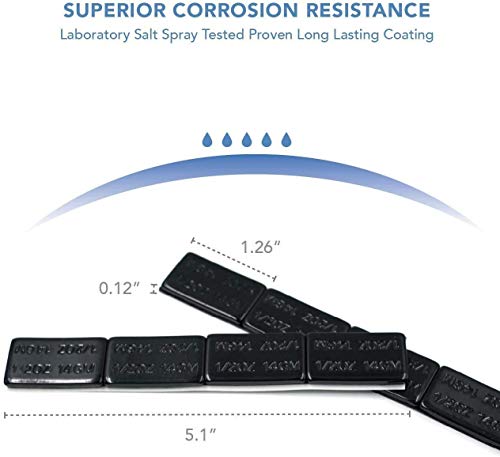 CKAuto 1/2oz, 0.5oz, Ultra Slim Low Profile, Black, Adhesive Stick On Wheel Weights, 12 oz/ 0.75 lb/Box, OEM Quality, (24pcs) (Pack of 2) - color: Black, size: 24PCS (Pack of 2)