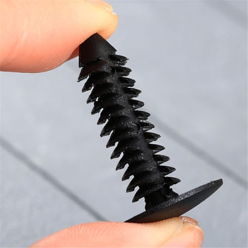 dophee 50Pcs Black Nylon Universal Car Push Pin Retainer Clips