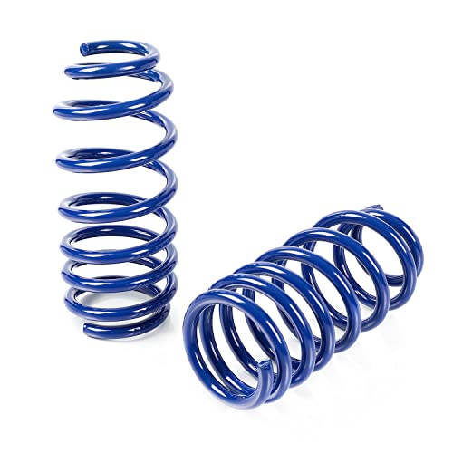 Lowering Springs kit Compatible With Dodge Challenger 2008-2021 V6 V8, 1.5 Inch Front Drop And 1.5 Inch Rear Drop (Blue)