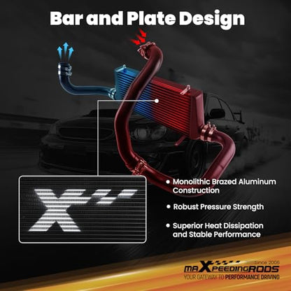 maXpeedingrods Front Mount Turbo Intercooler Kit with Intercooler Pipe for Nissan Skyline R32 GTST