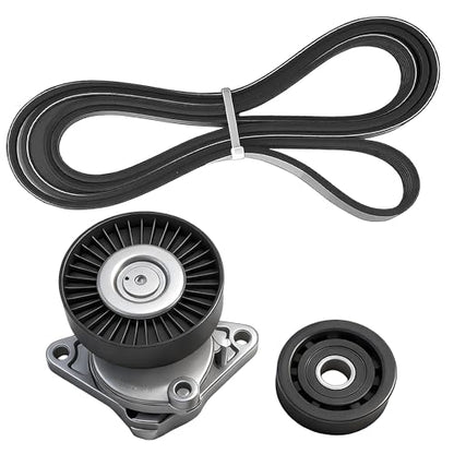 Complete Serpentine Belt Kit With Tensioner And Idler Pulley - size: Mb C280, E320, S500, Chrysler (98-08)