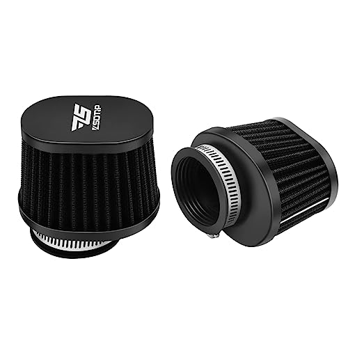 2PCS Motorcycle Air Filter Universal 45MM Replacement Engine Filter High Performance Air Filters Fit Motocross Carburetor Cleaner for Pit Bike Scooter Moped ATV (Black) - color: black, size: 2PCS(45MM)