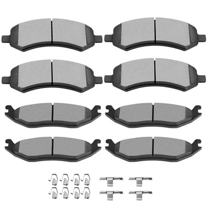 SCITOO Disc Brake Pad Sets D967 D1084 8PCS Fit For Ram 1500 2011-2018 - size: Front D1084 & Rear D967 [8PCS]