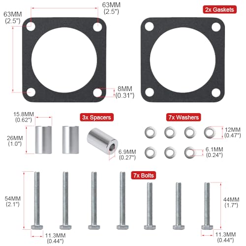 Throttle Body Spacer Compatible with 91-06 Jeep Wrangler TJ YJ LJ Cherokee XJ 2.5L/4.0L Engine Gas MJ w/Gasket 1" Raise Manifold Carb (Blue) - color: blue