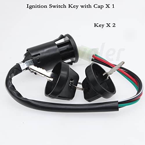 4 Wires Ignition Switch Key with Cap Fit for 50cc 70cc 90cc 110cc 125cc 150cc 200cc 250cc TaoTao SUNL ATV Dirt Bike.