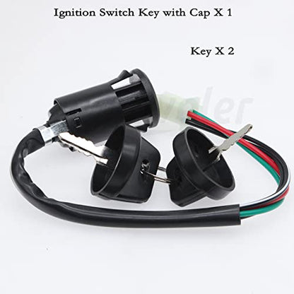 4 Wires Ignition Switch Key with Cap Fit for 50cc 70cc 90cc 110cc 125cc 150cc 200cc 250cc TaoTao SUNL ATV Dirt Bike.