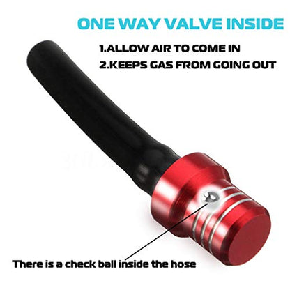 6Pcs Gas Fuel Cap Air Vent Hose Universal CNC Tank Valve Vent Tube with Chekc Ball Aluminum Breather for Atv Motorcycle Dirt Pit Quad Bike Motocross - color: 6 colors