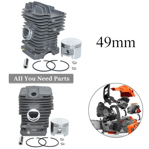 49mm Cylinder Head Piston Kit For STIHL MS390 MS310 MS290 029 039 MS 390 310 290 Chainsaw Motor Parts 11270201216