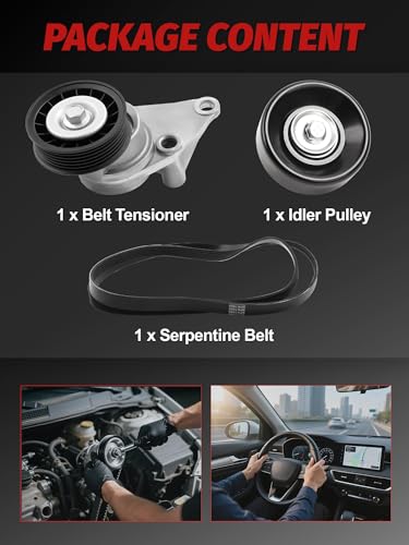 Belt Drive Tensioner Pulley Component Kit Fits for Silverado Tahoe Sierra