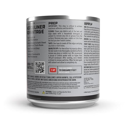 J-B Weld HERCULINER Truck Bed Liner, Black, 1 Quart