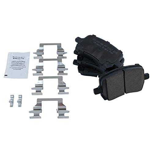 TRQ Front and Rear Brake Pads Ceramic - color: Ceramic, size: BFA12938