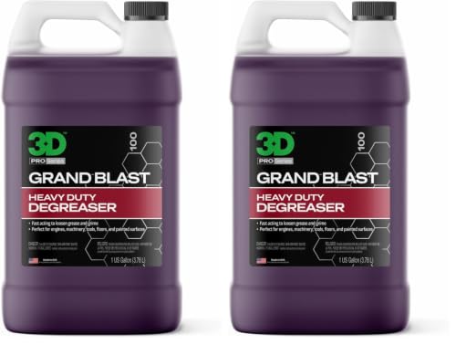 3D Grand Blast Engine Degreaser – Heavy Duty Biodegradable Cleaner for Engines, Wheels, Exhausts & More – Fast-Acting, Non-Staining – Made in USA – 1 Gallon (Pack of 2) - size: 128 Fl Oz (Pack of 2)