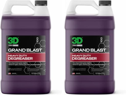 3D Grand Blast Engine Degreaser – Heavy Duty Biodegradable Cleaner for Engines, Wheels, Exhausts & More – Fast-Acting, Non-Staining – Made in USA – 1 Gallon (Pack of 2) - size: 128 Fl Oz (Pack of 2)
