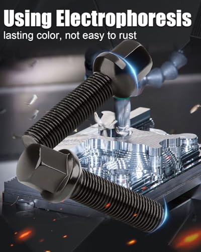 GAsupply M14x1.5 Lug Bolts 45mm Shank, 17mm Hex R13 Ball Seat, 20pcs - color: Black, size: 45mm Shank Ball Seat