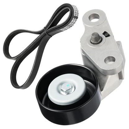 90K-38159 A/C Serpentine Drive Belt Tensioner Kit Fit for Chevy Silverado Avalanche Express Suburban Tahoe GMC Savana Sierra Yukon 1999-2008,Hummer H2 2003-2008 Replaces# 38159 19311139 ACK040378HD - size: 90K-38159