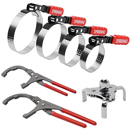SPARKWHIZ Oil Filter Wrench Set, 7pcs