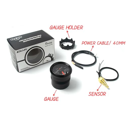 2" 52mm 7 Color LED Pointer Digital Oil Temp Car Gauge - style: Oil Temp Gauge (100-300℉)