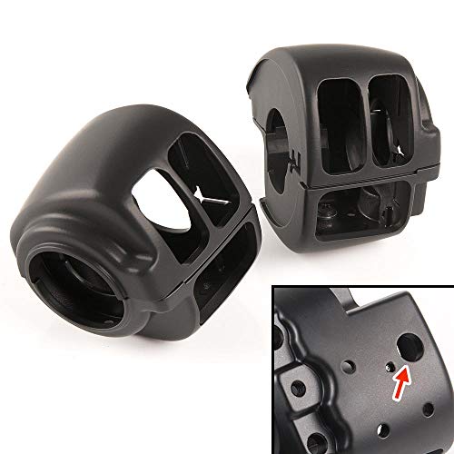 KiWAV Handlebar Switch Housing compatible for 2007 up Harley Davidson Dyna, Sportster, Touring Black