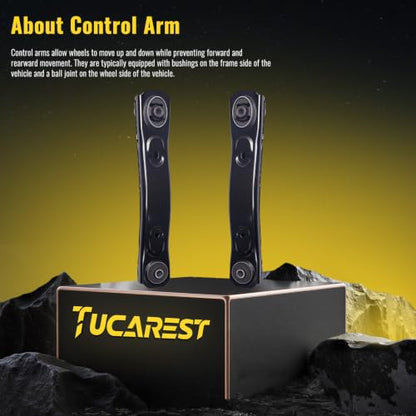 TUCAREST 2Pcs K640773 (Pair) Left Right Front Lower Control Arm Assembly Compatible With 1999 2000 2001 2002 2003 2004 Je-ep Grand Cherokee Driver Passenger Side Suspension - size: K640773 (99-04 Grand Cherokee,Front Lower)
