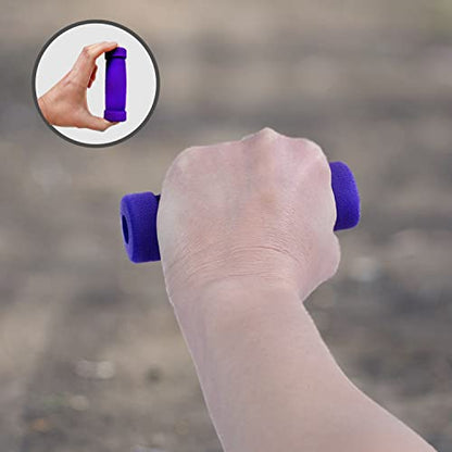 AlveyTech Handlebar Foam Grip Set - Replacement Hand Grips for Razor, Radio Flyer, Kids Kick Scooter, ATV, E-Bicycle, Electric Folding Scooters, Mountain Mini Bike Parts, fits Any 9/16" Bore Handle - color: Purple