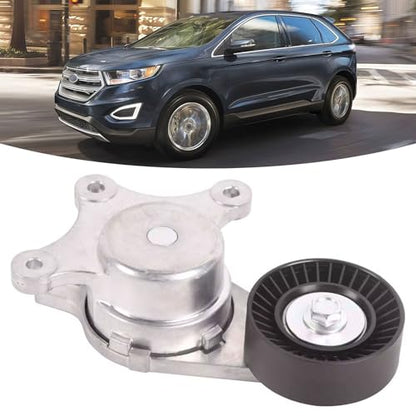 Belt Tensioner Assembly with Pulley Compatible with Ford Edge 3.5L V6 - size: BT4E-6B209-CC