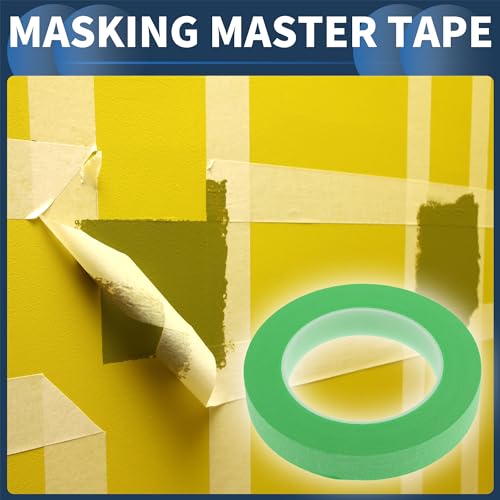Masking Tape, 0.8 Inches x 32.8 Yards DIY Car Auto Paint Painters Tape Green, 1 Pc - color: Green, size: 0.8 Inches x 32.8 Yards