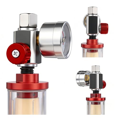 Paint Gun Regulator With Gauge Air Pressure Filter Separator G1/4NPT