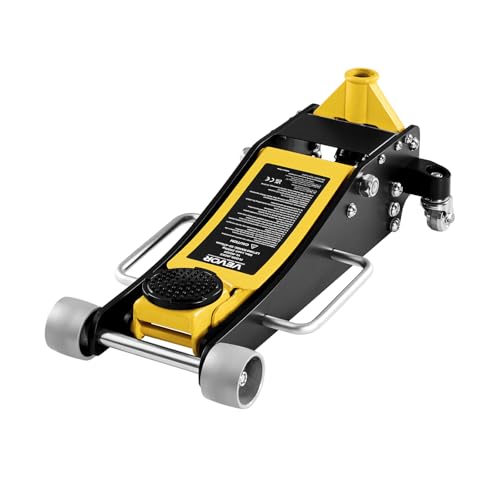 VEVOR Low Profile Floor Jack, 2.5 Ton (5500 lbs) Capacity, Aluminum & Steel Racing Floor Jack with Dual Pistons Quick Lift Pump, Hydraulic Trolley Car Lift for Compact SUVs, Lifting Range 3.74-18.7 in
