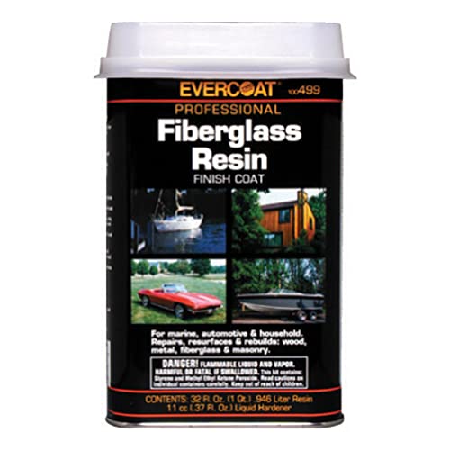 Evercoat Fiberglass Auto Resin - Waterproof & Impact-Resistant Formula - 32 Fl Oz