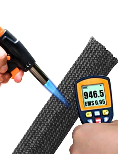 Fuel Line Heat Shield Wire Heat Shield Heat Shield Sleeve Auto Hose Spark Plug Wire Heat Shield Diesel Heater Exhaust Sleeve 2500 Degree for Car&Auto Wire Loom Brake Cable (1" IDX10',Black) - color: Black, size: 1" IDX10'