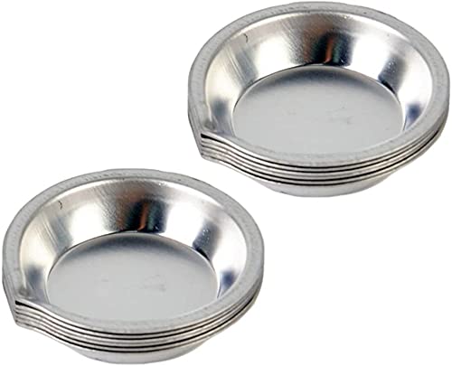 12pcs Makeup Palette Stainless Steel Small Round Paint Tray Artist Watercolours Paint Mixing Palette Tray