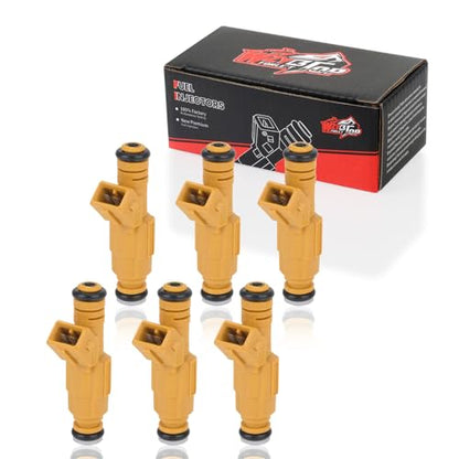 Fuel Injector 4‑Hole, Replacement for Jeep Cherokee, Grand Cherokee, Wrangler, Comanche 4.0L L6, Replace OE#0280155700,0280155710,53030343AB - size: 0280155700