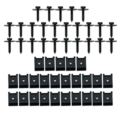 M4.2 Universal Fender Liner Screw and U Clips Fits Various Vehicles - size: M4.2